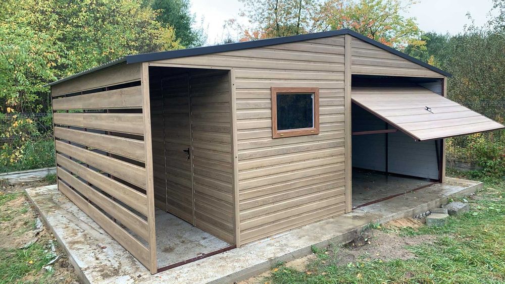 Garaże blaszane drewnopodobne lub kolory producent transport cały kraj