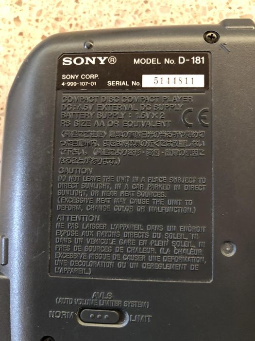Cd плеер Sony d-181groove