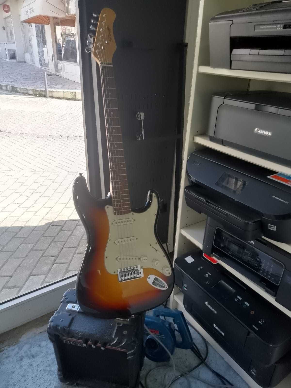 Guitarra + Caixa Promoçao Tudo Perfeito