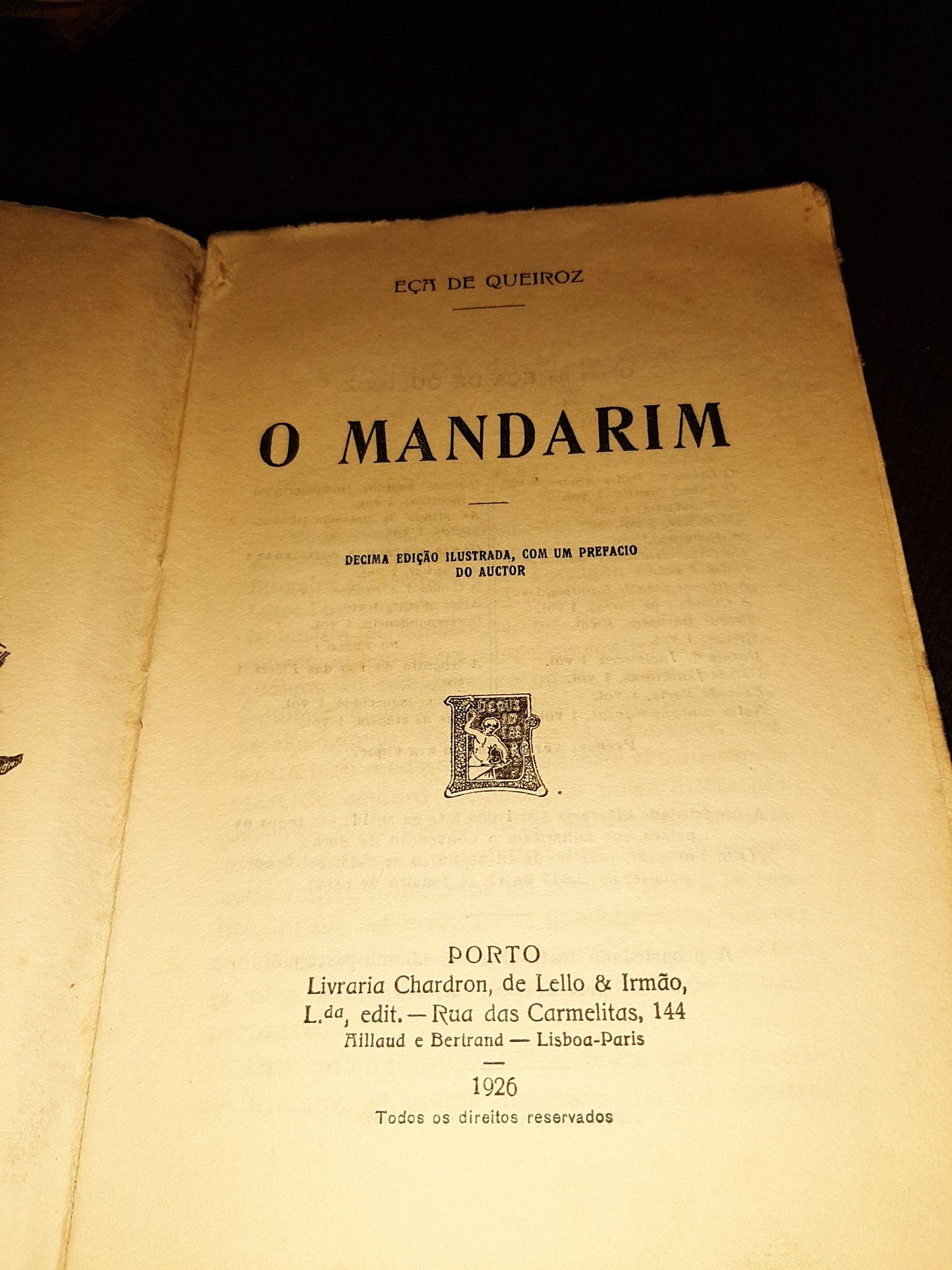 Livro de Eça de Queiroz  Ano 1926
