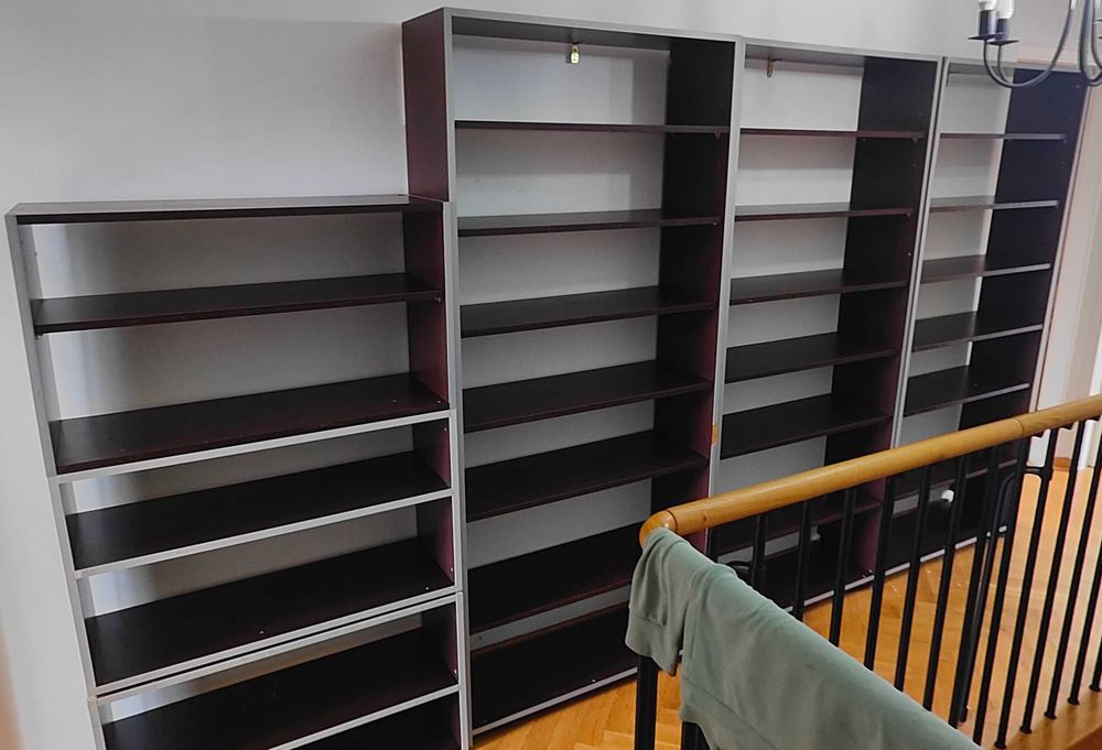 Regały meble sklepowe biurowe 9 sztuk kolor wenge