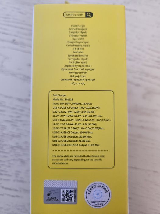 Baseus PicoGo AE21 100w, складна вилка+дисплей,  зарядний, НОВИНКА