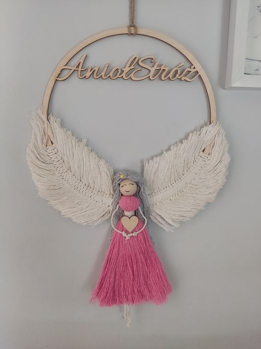 Makrama obręcz anioł stróż