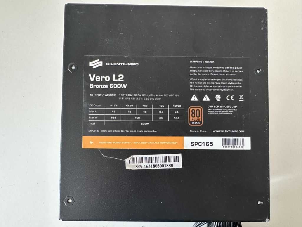 Блок живлення Silentiumpc Vero L2 600w 80 Plus Bronze