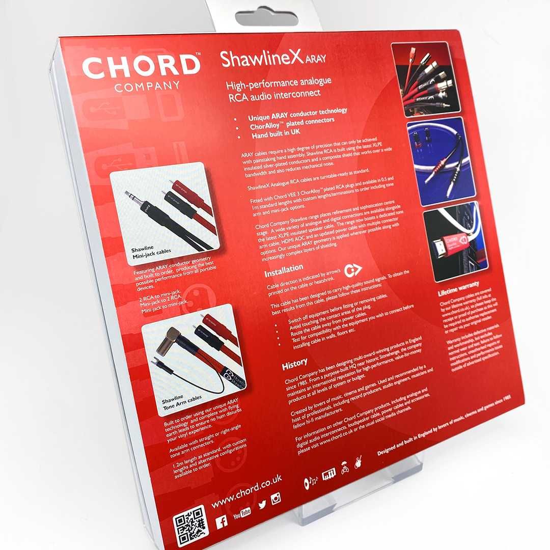 Chord SHAWLINE  X - Interkonekt RCA z uziemieniem - 1,2M