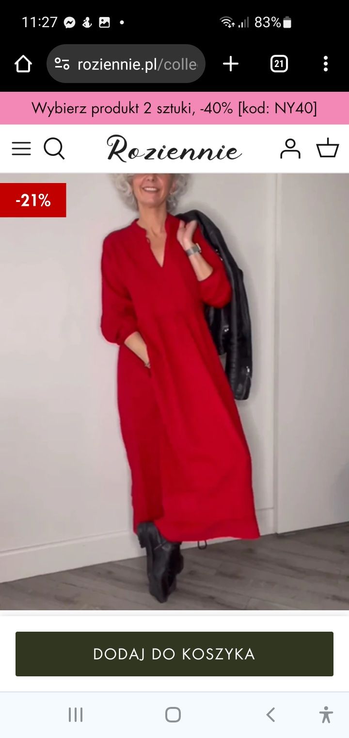 Sukienka długa Roziennie