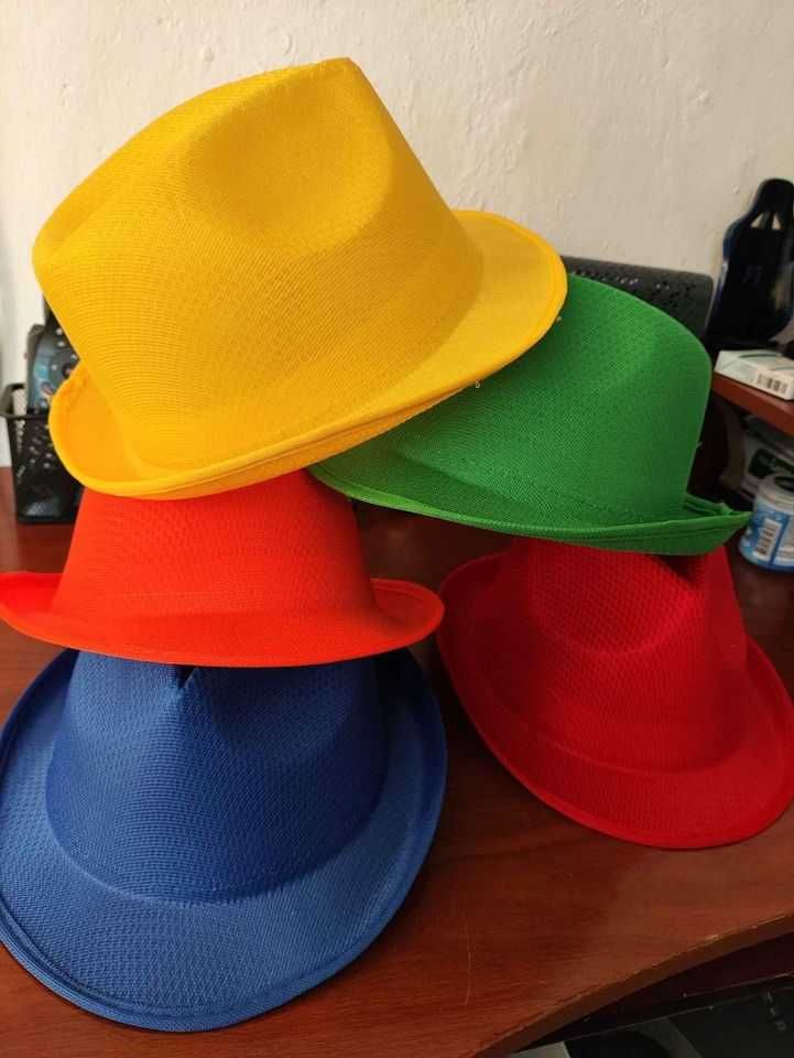 Chapéu Carnaval Gangster (azul, verde, vermelho, amarelo ou laranja)