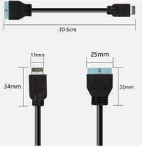 Кабель Type-E USB 3.1 Gen2 A-Key To 20pin (19 Pin) USB3.0