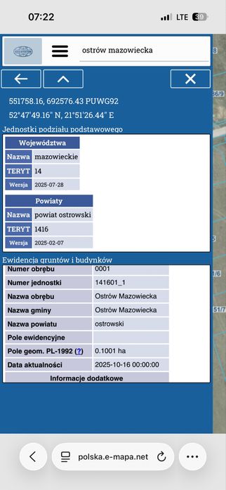 Ostrów Mazowiecka Wiśniowa 2 działki