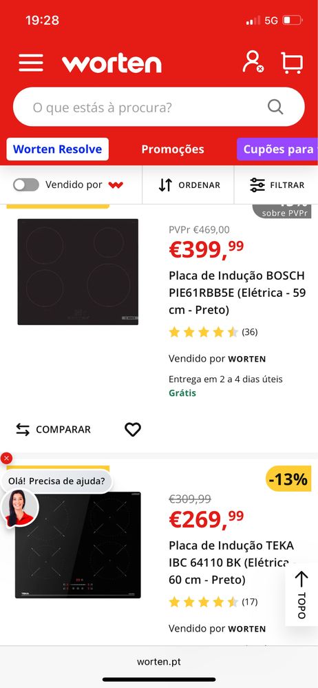Placa de induçao nova