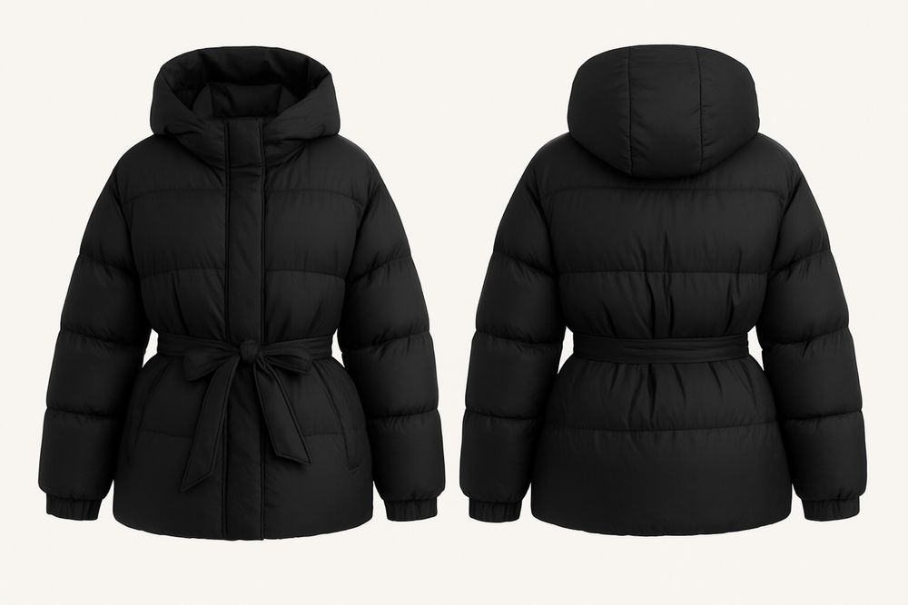 пуховик женский,стильная куртка с бантиком