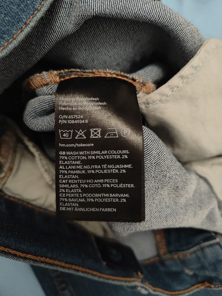 H&m spodnie jeansy denim skinny 146
