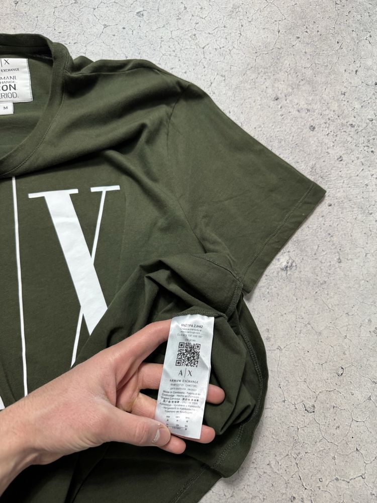 Как Новая Футболка AX Armani Exchange С Большим Логотипом S-M