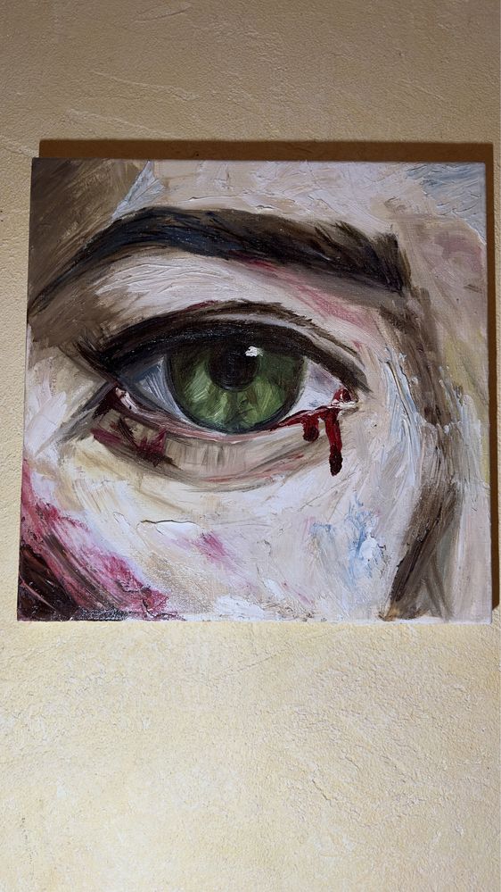 Картина, 40х40. «Очі у крові».