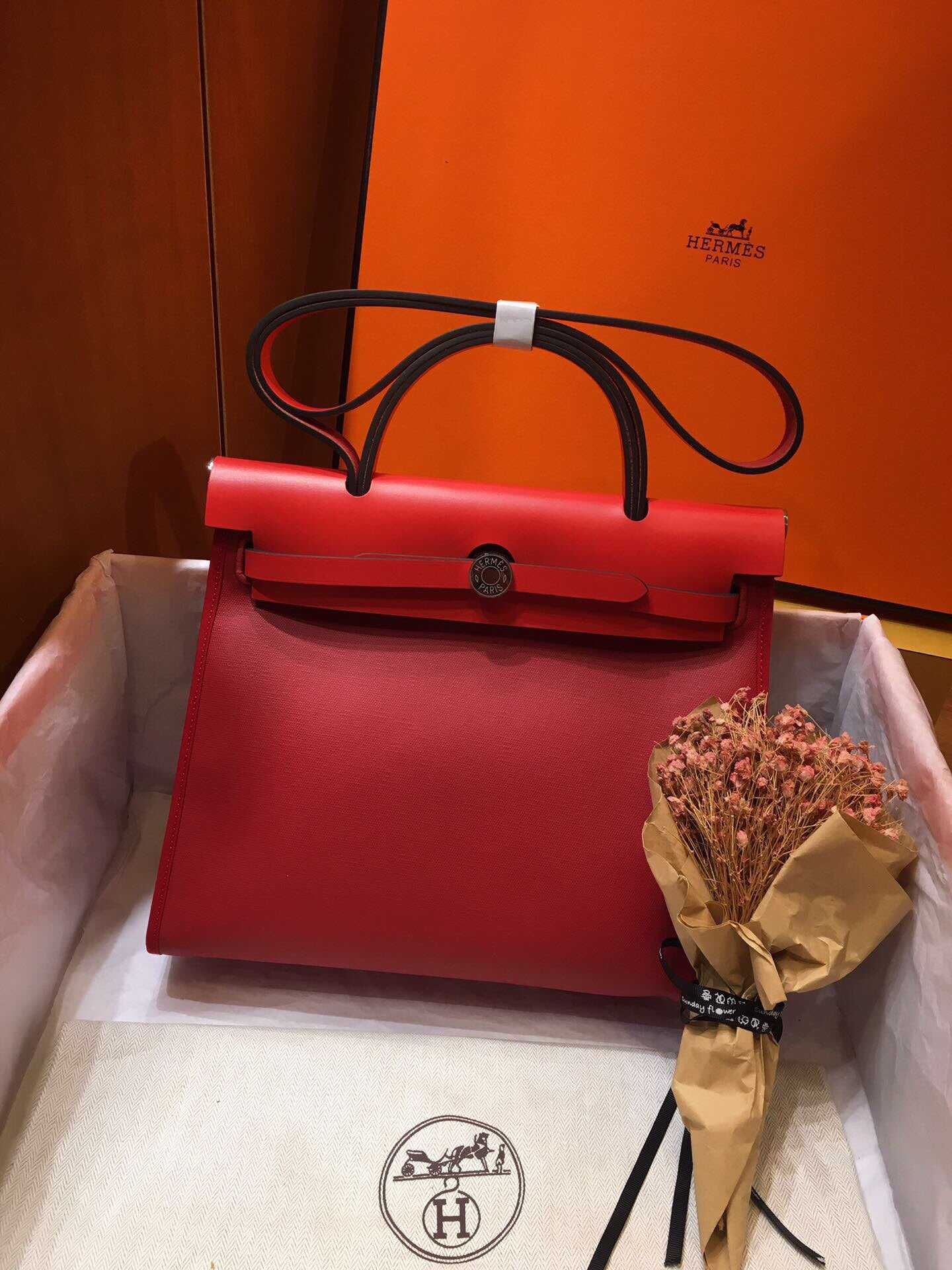 Сумка Hermes Herbag Zip 31 Bag Red