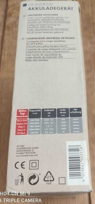 Carregador de pilhas Tronic