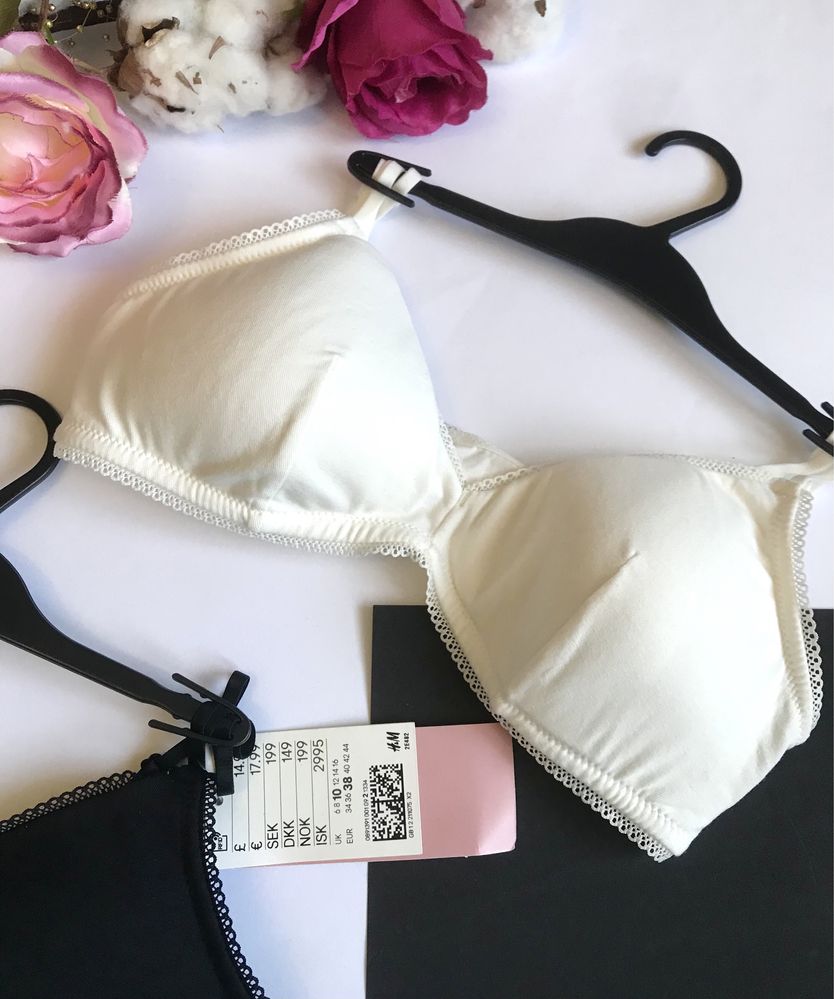 Ліф/Бра. H&M. Англія. Котон. 75 А. Комплект. Нові