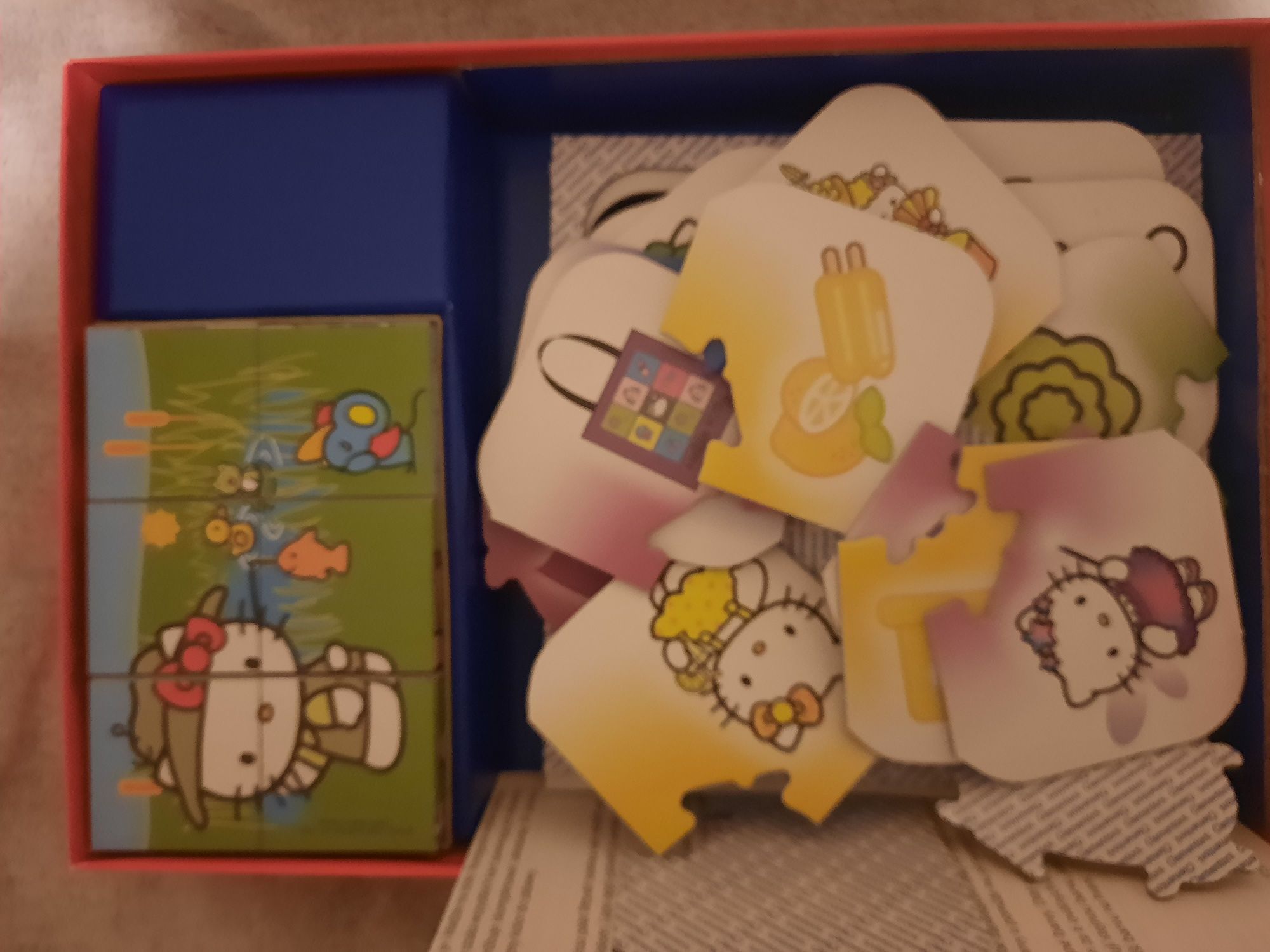 Gra Hello Kitty dla dzieci 2 w 1 klocki kolory