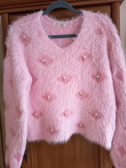 Gruby alpakowy sweterek