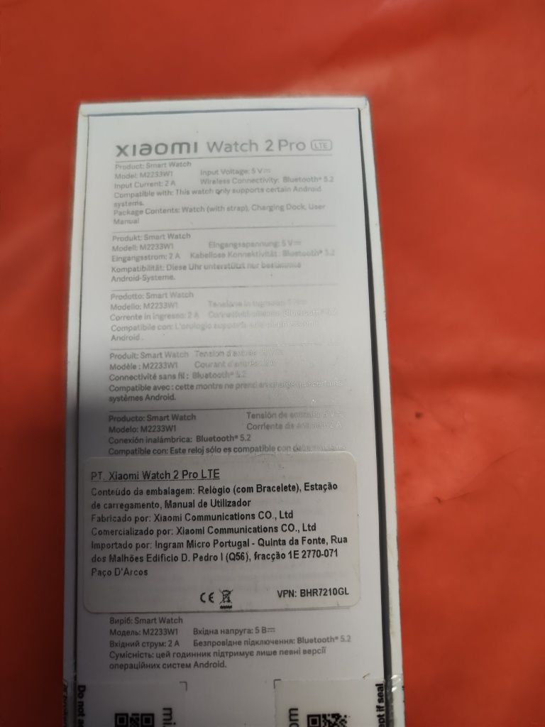 Relógio Xiaomi Watch 2 Pro LTE