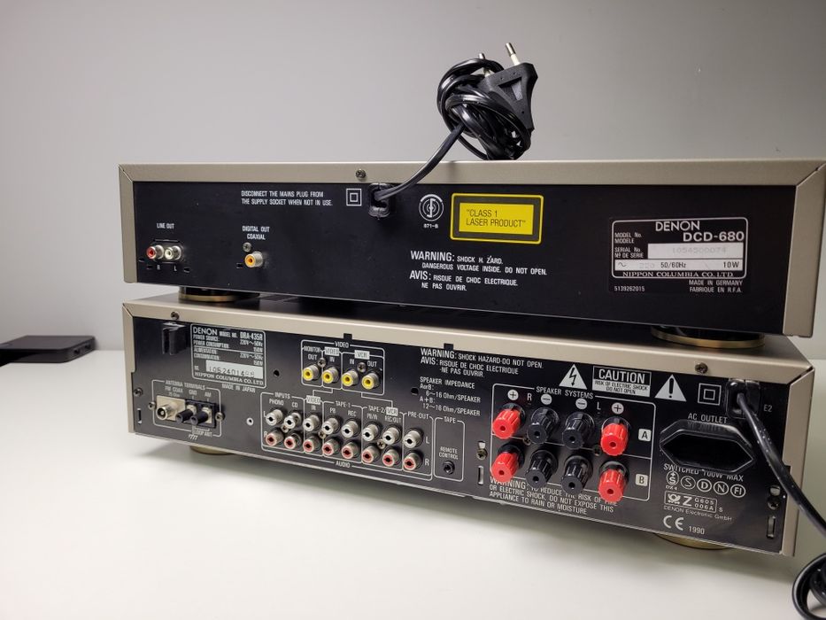 Zestaw Denon Srebrny - Amplituner DRA-435R, Odtwarzacz CD DCD-680 HIFI