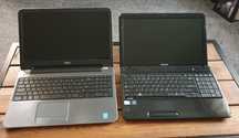 Dwa laptopy w stanie idealnym Dell i Toschiba