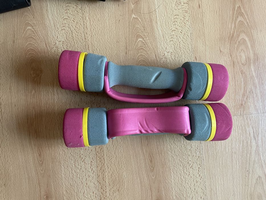 Bola Pilates  bomba + Halteres 3 kg + corda ginastica REEBOK