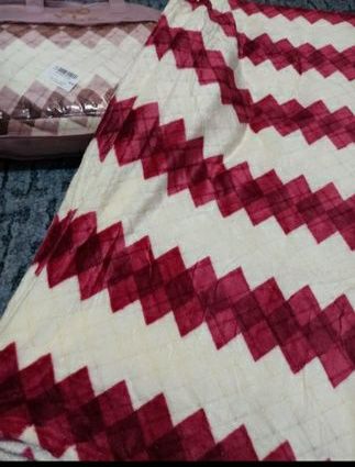 Плед євро білий в смуги