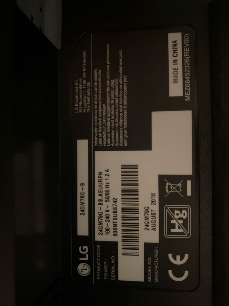 Ігровий монітор LG 144Гц lg 24gm79g-b