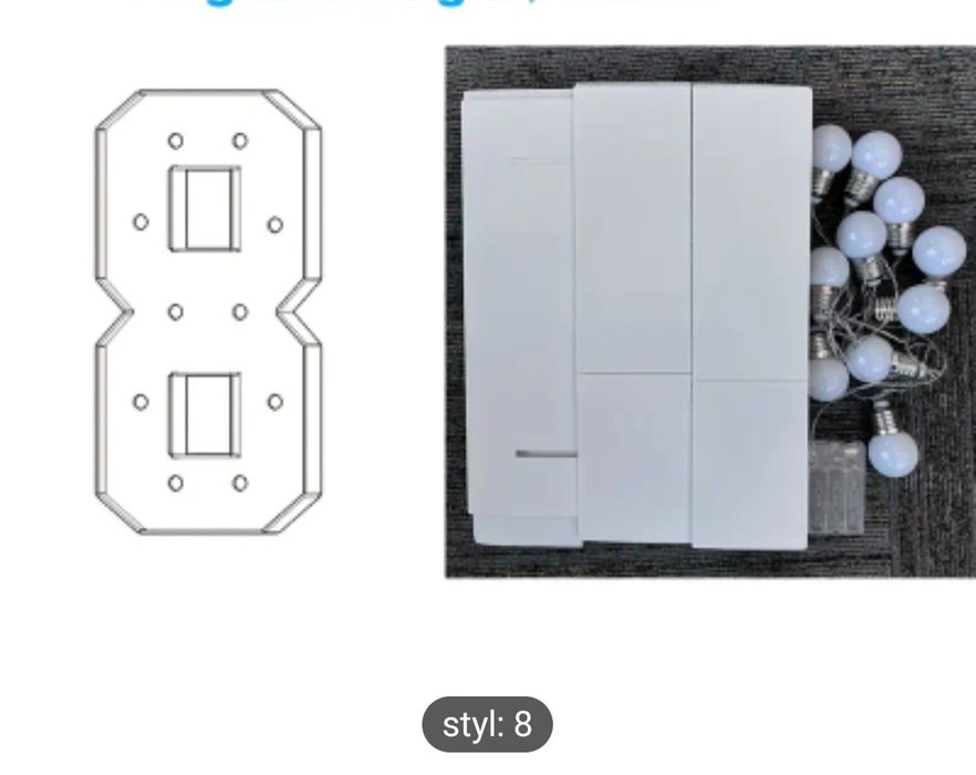 Dekoracje na 18 ,liczby podświetlane duże 74cm, urodziny