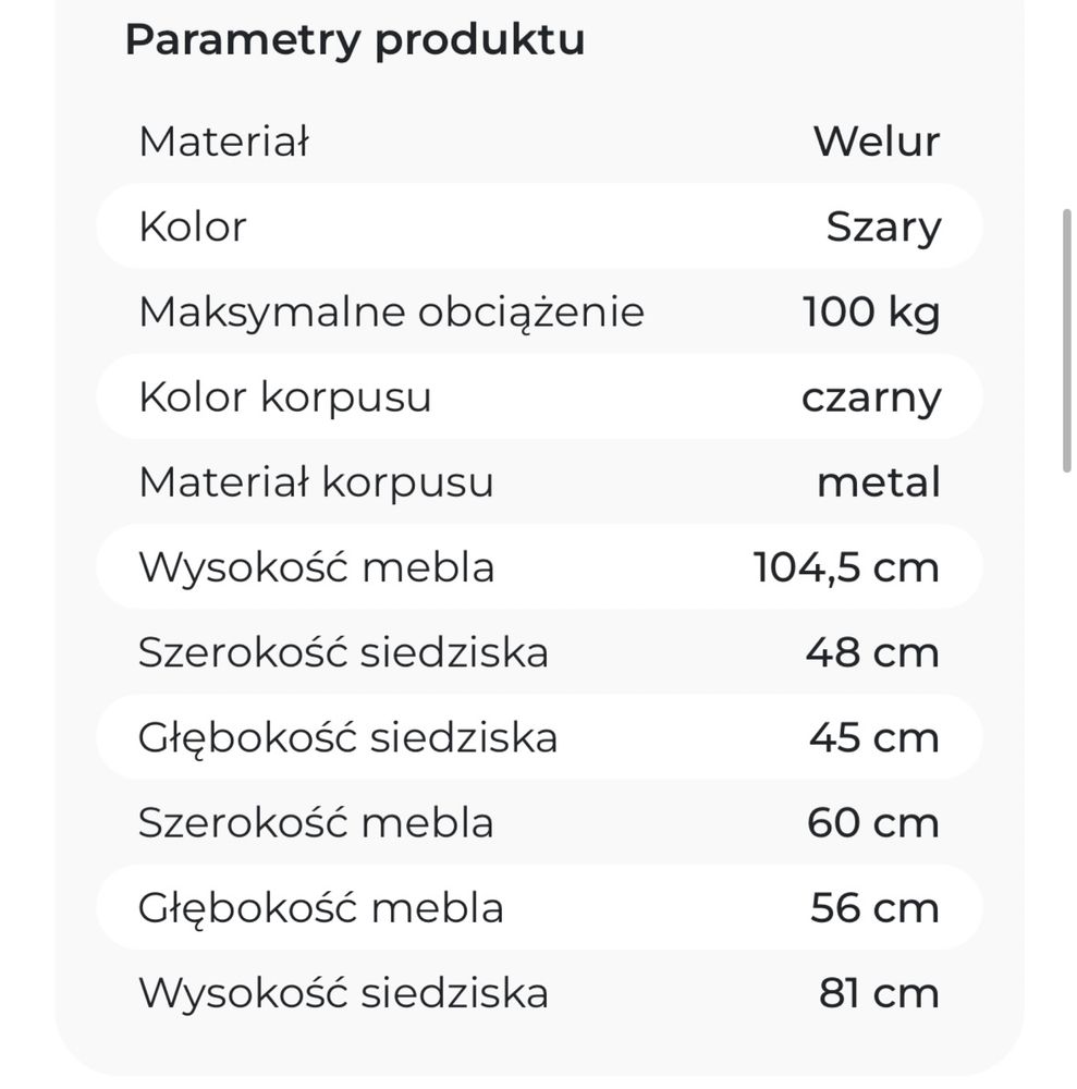 Hoker welurowy z czarnymi nogami