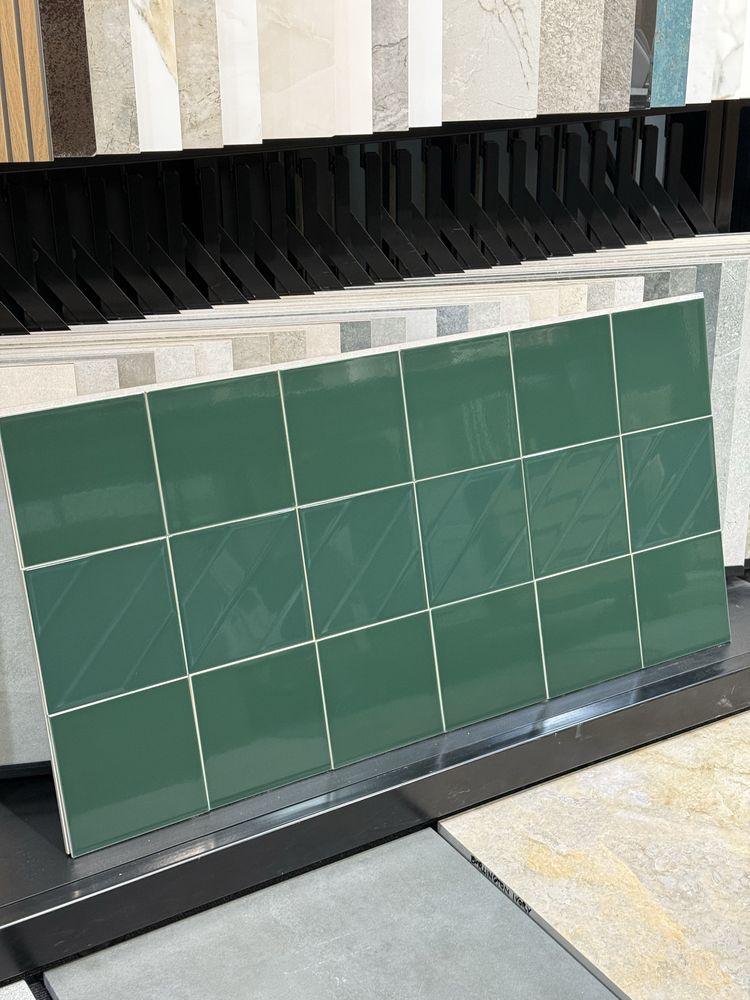 Plytki scienne kafelki 19,8 x 19,8 polysk Urban Colours Green Zielone