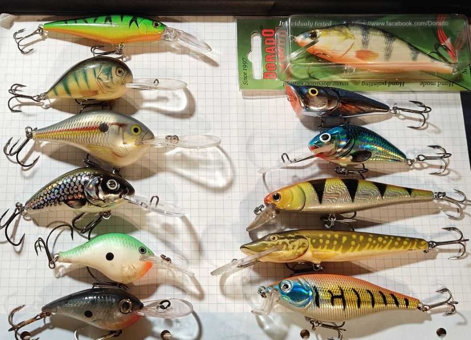 p. zestaw woblerów na szczupaka, okonia, sandacza, suma rapala salmo