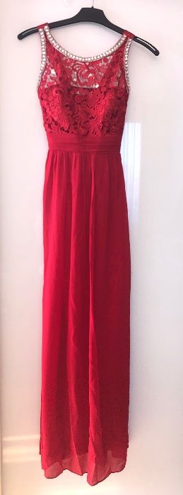 Długa czerwona sukienka MAXI