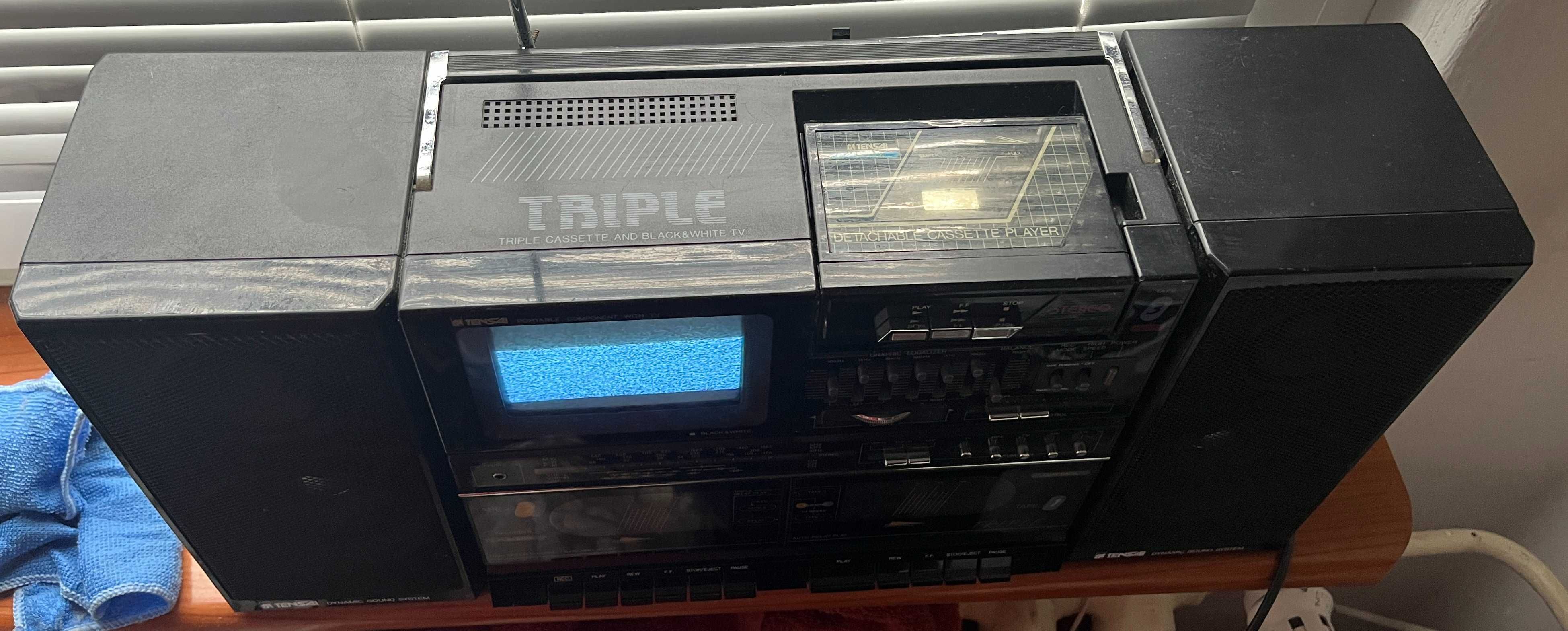 Tensai RTC-8315 + instrukcja mega rarytas mini wieża z walkman i TV