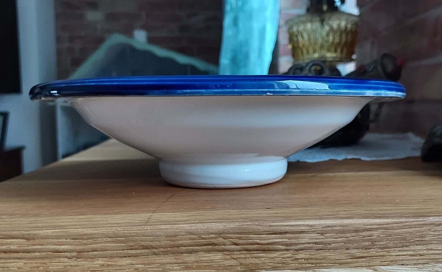 Ceramiczny talerz, misa majolika vintage