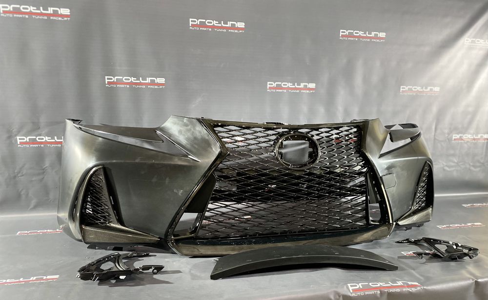 Бампер передний F-Sport решетка Lexus IS 2017-2020 диоды