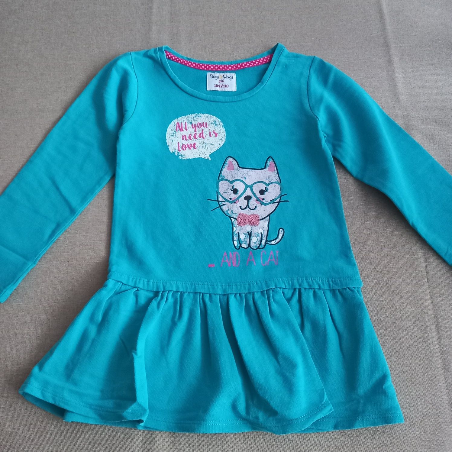 Sukienki dziewczęce, z kotkiem,Hello Kitty,Reserved, r.104-110, Zestaw