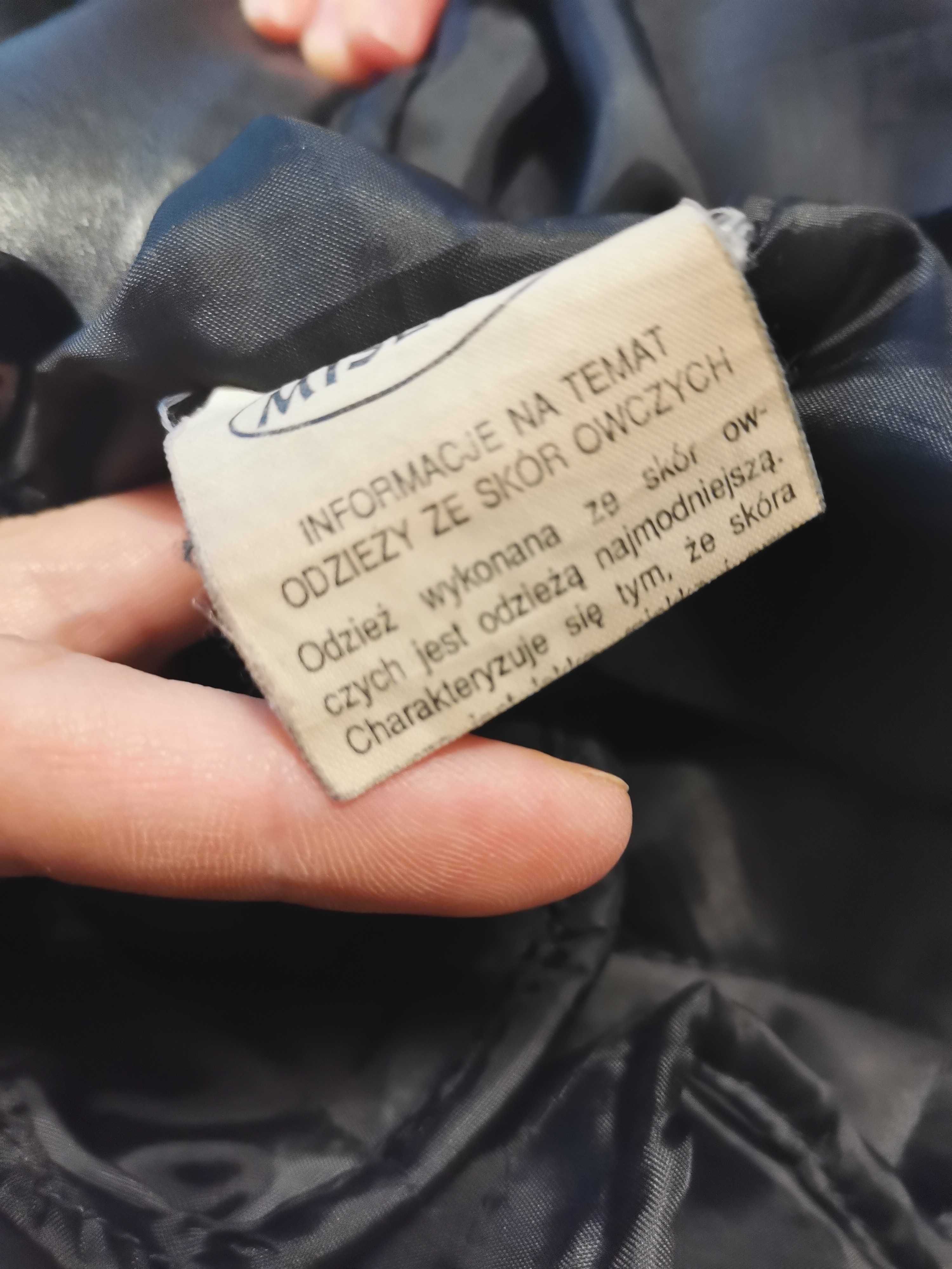 Płaszcz skórzany skóra owcza damska misema L