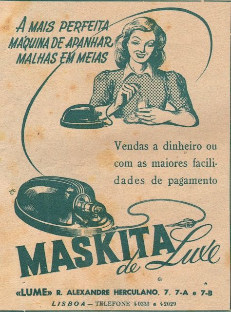 Máquina antiga de apanhar malhas