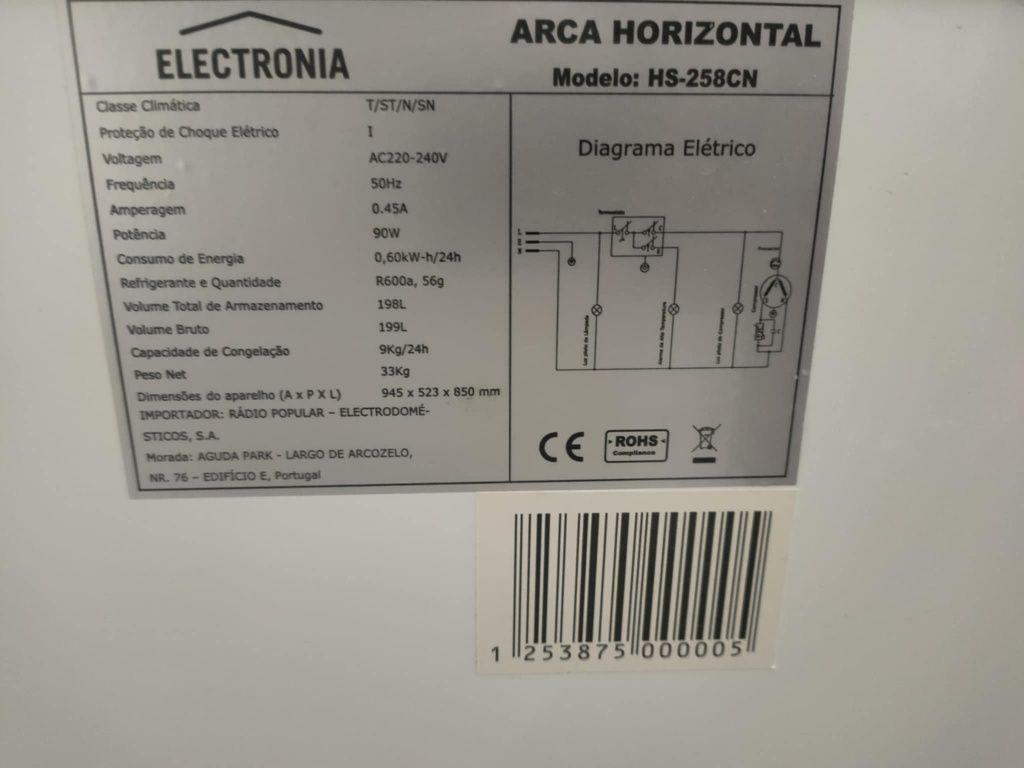 Arca Congeladora Como Nova Pouco Uso