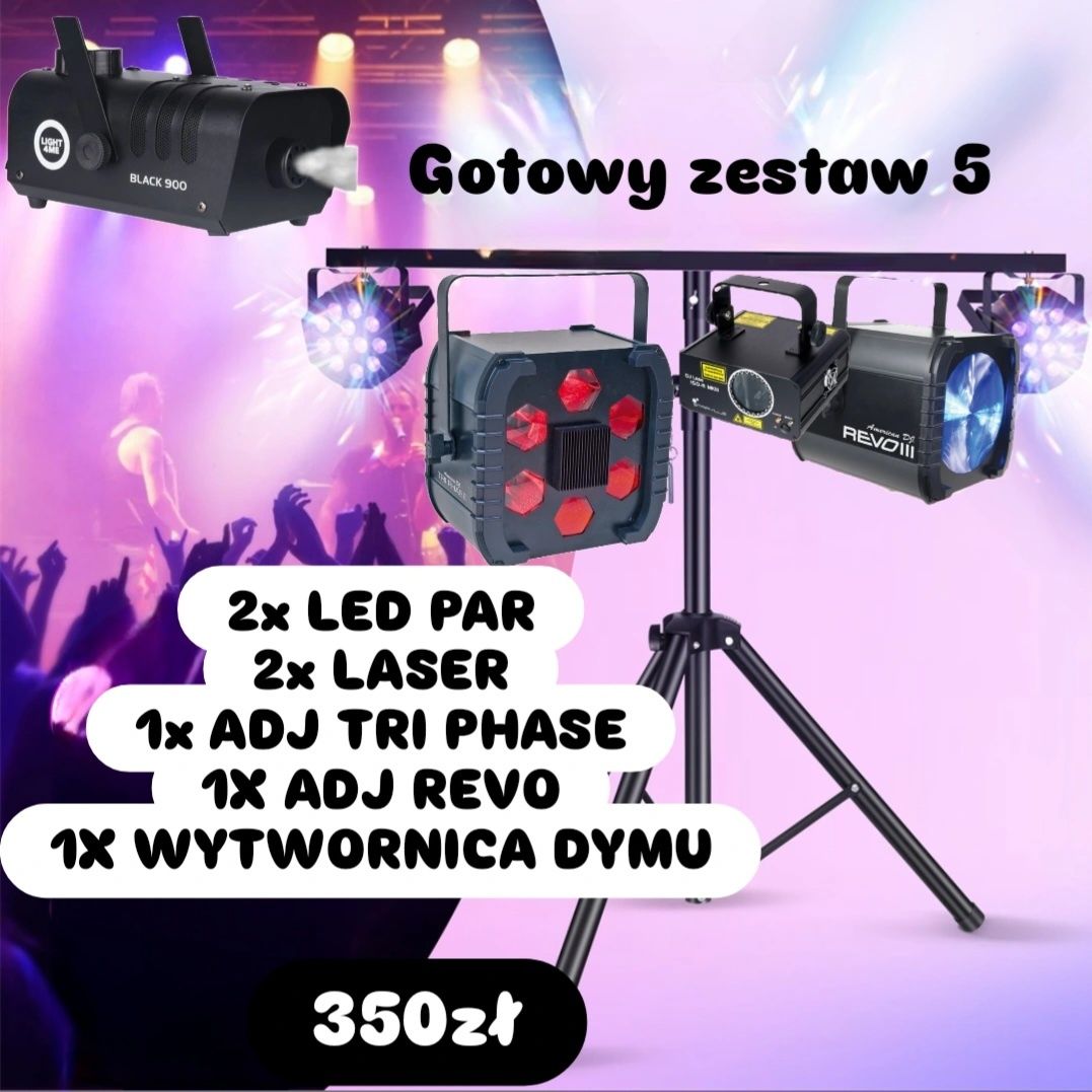 Wypożyczenie wynajem oświetlenie efekty dyskotekowe laser stroboskop