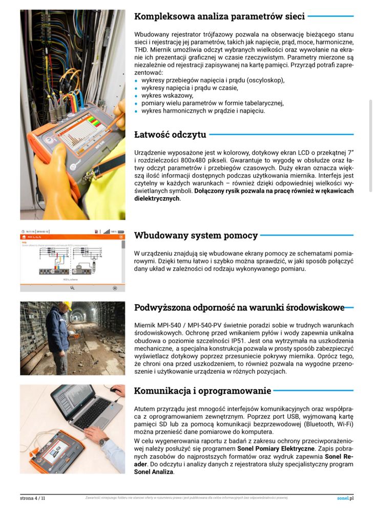SONEL MPI-540 PV miernik wypożyczenie wynajem na doby FAKTURA VAT