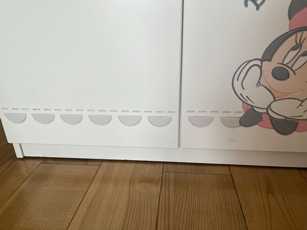 Komplet mebli Minnie Meblik, szafa, komoda, łóżko, regał, skrzynia