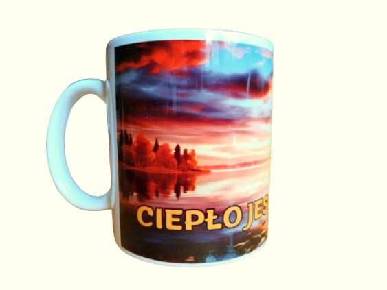 Kubek porcelanowy z nadrukiem na prezent do kolekcji jesień