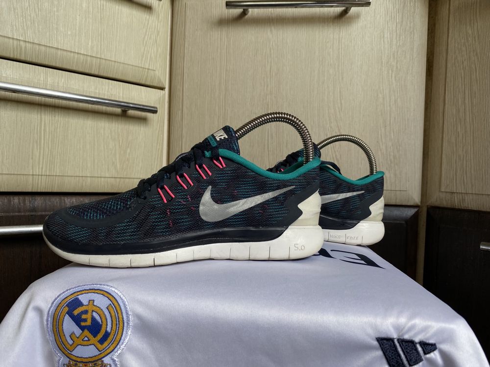 Женские кроссовки NIKE Free 5.0 Print Navy Blue Teal