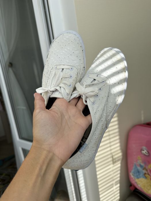 Кеды keds белые ажурные 38-39 р