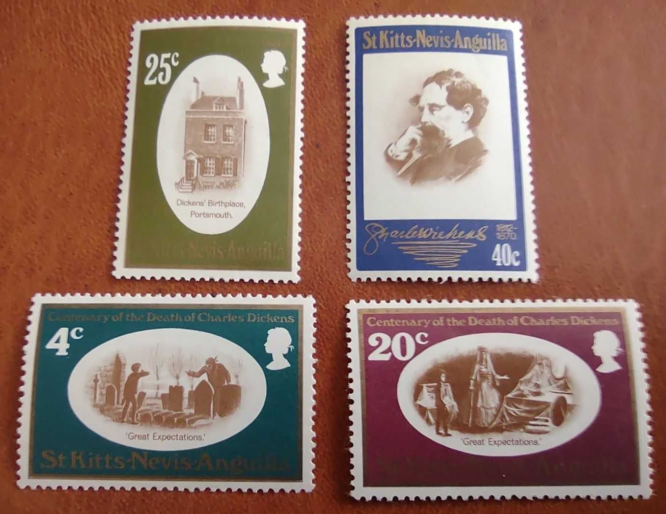 Znaczki pocztowe - Saint Kitts /Nevis /Anguilla -  Charles Dickens