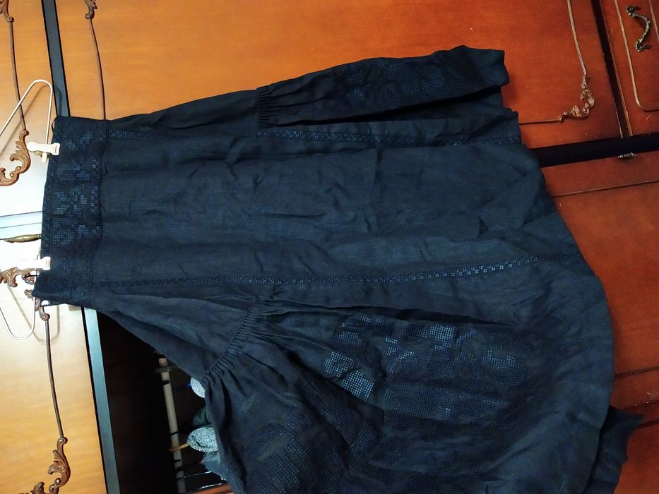 Юбка из льна с вышивкой