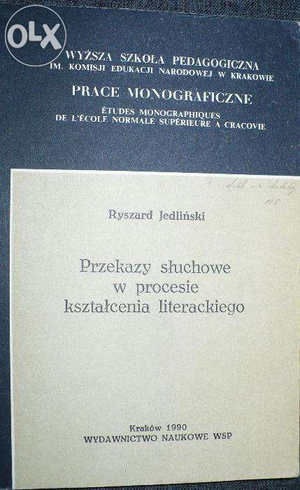 Przekazy słuchowe w procesie kształcenia literackiego - R. Jedliński